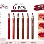NAYVIX six-piece lipstick and lip liner pencil set